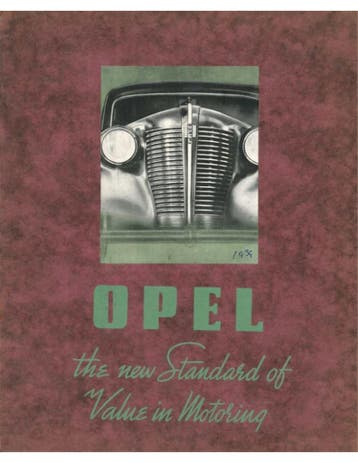 1937 OPEL PROGRAMMA BROCHURE ENGELS, Nieuw, Opel, Author