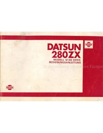 1982 DATSUN 280ZX (S130 SERIE) INSTRUCTIEBOEKJE DUITS