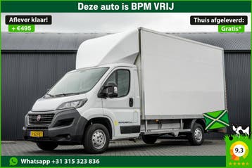Fiat Ducato **2.3 MultiJet | Bakwagen met Laadklep | Euro 6, Stof, Gebruikt, Euro 6, Wit
