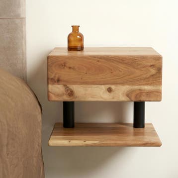 *WOONWINKEL* Hangend Nachtkastje Acacia Hout, Verzenden, Nieuw