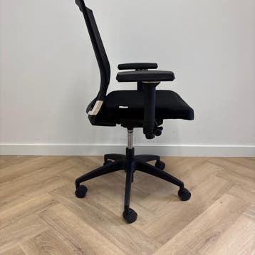 ergonomische bureaustoel + lendesteun, zwart, Ophalen of Verzenden, Ergonomisch, Gebruikt, Bureaustoel