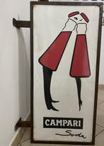 campari spa - campari - Wandbord - IJzer - Bord Campari aan, Antiek en Kunst, Curiosa en Brocante