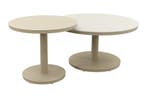 Canto ronde loungetafel set - Latte/Keramiek, Verzenden, Nieuw, Overige materialen