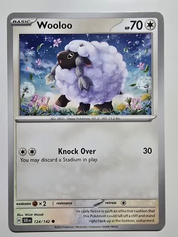 WOOLOO (STELLAR CROWN 124/142) (POKÉMON) (TRADING CARD), Verzenden, Gebruikt