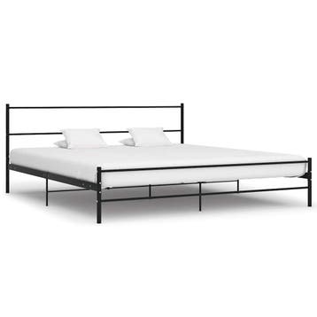 vidaXL Bedframe metaal zwart 200x200 cm, Verzenden, Zwart, Overige maten, 200 cm