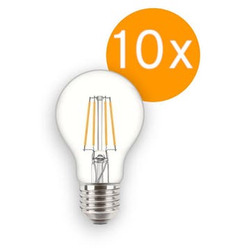 10 stuks Philips LED lamp E27 4.3W 470lm 2700K Helder Nie..., Ophalen of Verzenden, Nieuw
