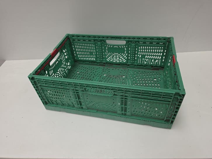 Klapkrat 600x400x220 mm, euronorm, groen pp, gebruikt -, Doe-het-zelf en Verbouw, Overige Doe-het-zelf en Verbouw, Gebruikt, Ophalen of Verzenden