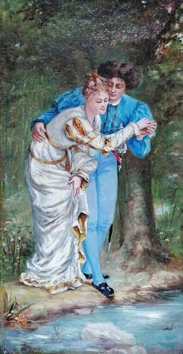 Anatole Vely (1838-1882) After - Le passage du gué