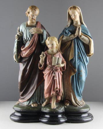 Beeld, Heilige Familie - 42 cm - Gips