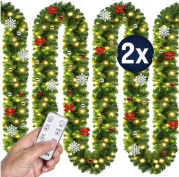 Kerstguirlande met decoratie , slinger, kerstslinger met..., Verzenden, Nieuw