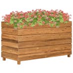 Bloembak Gerecycled Teakhout | 100x40cm | Laatste Stuk!, Tuin en Terras, Bloembakken en Plantenbakken, 100 cm of meer, Ophalen of Verzenden