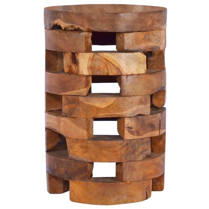 vidaXL Nachtkastje 30x30x45 cm massief teakhout, Huis en Inrichting, Slaapkamer | Nachtkastjes, Nieuw, Minder dan 45 cm, Hout