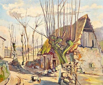 Jean Laborie (1912-?) - Chaume à Trepsat, Cantal