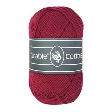 Durable Cotton 8 - 222 Bordeaux, Hobby en Vrije tijd, Breien en Haken, Verzenden, Nieuw