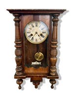 Wandklok - Junghans - Hout, Messing - 1900-1910, Antiek en Kunst, Antiek | Klokken