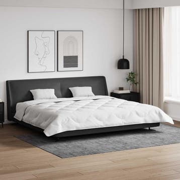 vidaXL Dekbed met Kussens 3 st Wit Microfiber en Dons, Verzenden, Nieuw, Wit