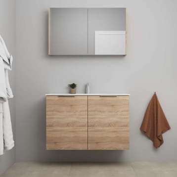 On-Line Badkamermeubelset - 100 cm - Voorgemonteerd - 2, Huis en Inrichting, Badkamer | Badkamermeubels, Ophalen of Verzenden