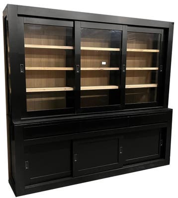 Buffetkast Enschede zwart met eiken interieur 240cm, Ophalen of Verzenden, Nieuw