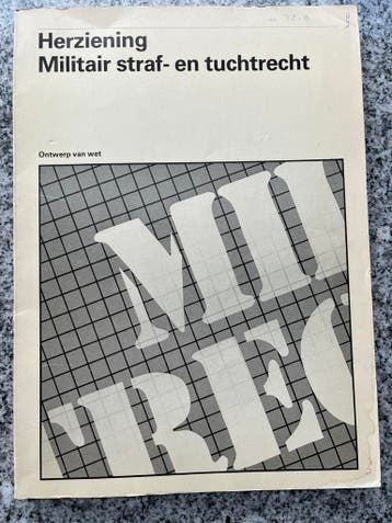 Herziening Militair straf- en tuchtrecht, Gelezen, Verzenden, Nederland, Juridisch en Recht