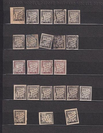 Franse kolonie 1884 - algemene emissie, belasting,, Gestempeld