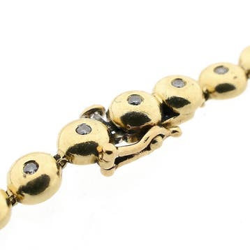 Gouden tennisarmband met diamant; 0,53 ct. (Schakelarmband), Gebruikt, Ophalen of Verzenden, Met edelsteen, Goud