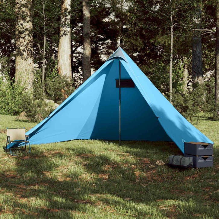 vidaXL Tipitent 7-persoons waterdicht blauw, Caravans en Kamperen, Tenten, Nieuw, tot en met 2, Verzenden
