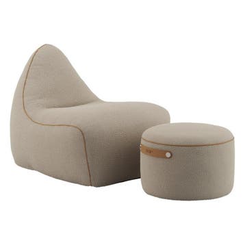 Sackit Stoel & Pouf Indoor - Teddy Beige, Verzenden, Nieuw, Beige, Zitzakstoel