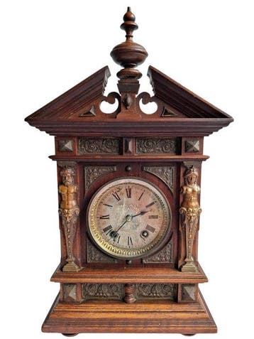 Klok - Lenzkirch - Antiek Hout, Messing, Glas - 1850-1900