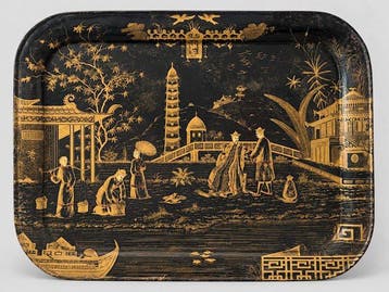 Dienblad - Chinoiserie - Tin