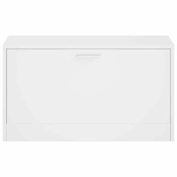 vidaXL Schoenenbank Hoogglans Wit 80x24x45 cm Bewerkt Hout, Verzenden, Nieuw