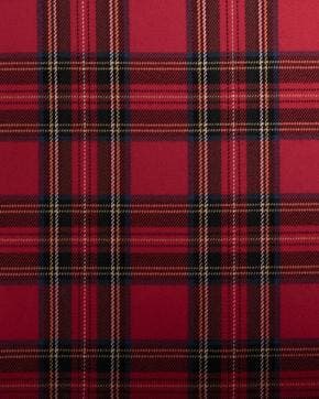 Polyester/Viscose Schotse Ruit Rood, Nieuw, Rood