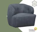 Leren draaifauteuil Cloud - Kenia Denim (blauw), Huis en Inrichting, Fauteuils, Bohemian, Eigentijds, Klassiek, Modern, Retro, Romantisch, Scandinavisch, Vintage