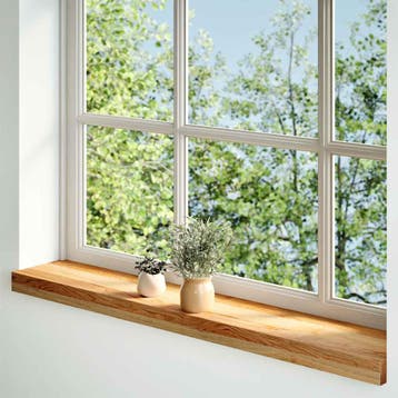 vidaXL Vensterbanken 2 st 100x15x2 cm massief eikenhout, Verzenden, Nieuw