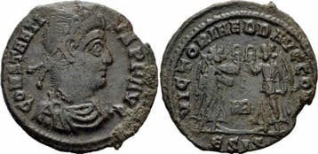 347-348 Roemisches Kaiserreich Constantius Ii Follis Sisc..., Verzenden