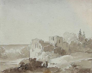 Wijnand Nuijen (1813-1839) - Landschap met ruïne, Antiek en Kunst
