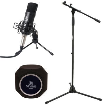 Devine M-Mic XLR BK - BAX advised set - studio vocal, Muziek en Instrumenten, Verzenden, Nieuw