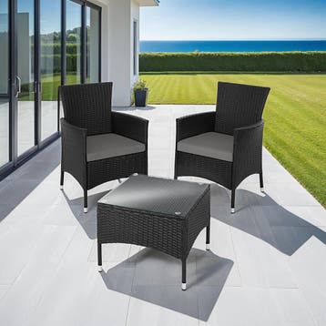 Wicker zitgroep Luzern 2+1 met kussenhoezen in 2 kleuren, Tuin en Terras, Tuinsets en Loungesets, Verzenden, Nieuw