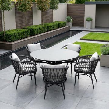 Arezzo dining tuinstoel antraciet rope, Tuin en Terras, Ophalen of Verzenden, Nieuw