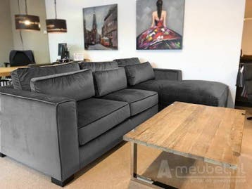Loungebank Amsterdam - loungebanken - Grijs, Nieuw, 150 cm of meer, Stof, 250 tot 300 cm