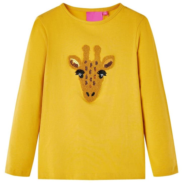 vidaXL Kindershirt met lange mouwen 116 donker okerkleurig, Kinderen en Baby's, Kinderkleding | Overige, Nieuw, Verzenden