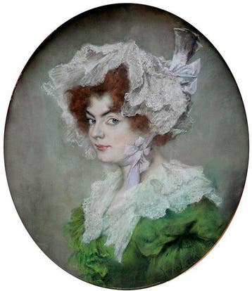 Leopold Widliczka (1870-1940) - Portrait of a young lady in