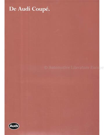 1981 AUDI COUPE BROCHURE NEDERLANDS, Boeken, Nieuw, Audi, Author