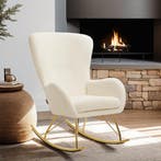 Schommelstoel Swing met stalen glijders en dikke bekleding -, Huis en Inrichting, Stoelen, Verzenden, Nieuw