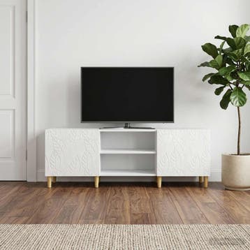 vidaXL TV-kast 150 x 31 x 50 cm Hoogglans Wit Bewerkt hout, Minder dan 50 cm, Verzenden, Nieuw, Minder dan 100 cm