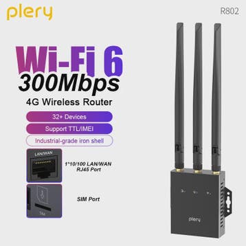 PLERY CAT4 4G LTE WiFi Router met WiFi6, 300Mbps en SIM-kaar, Verzenden, Nieuw
