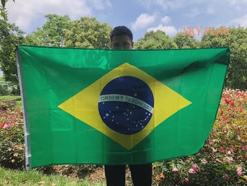 Braziliaanse Vlag 60x90cm & 90x150cm - Polyester Digitale Pr, Verzenden, Nieuw
