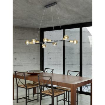 LED Hanglamp - Trion Ross - E27 Fitting - 7-lichts, Ophalen of Verzenden, Nieuw, Metaal, Overige fittingen