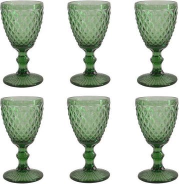 Médard de Noblat Diamond Wijnglas 20 cl Groen 6 delig, Nieuw
