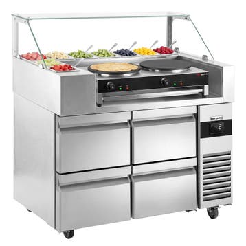 GGM Gastro | Saladette - 1210x700mm - 4 lades - voor 9x GN |, Verzenden, Nieuw in verpakking