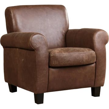 Set van 2 Leren fauteuils Perfection - Vintage Brown, Huis en Inrichting, Fauteuils, Nieuw, Ophalen of Verzenden, 75 tot 100 cm